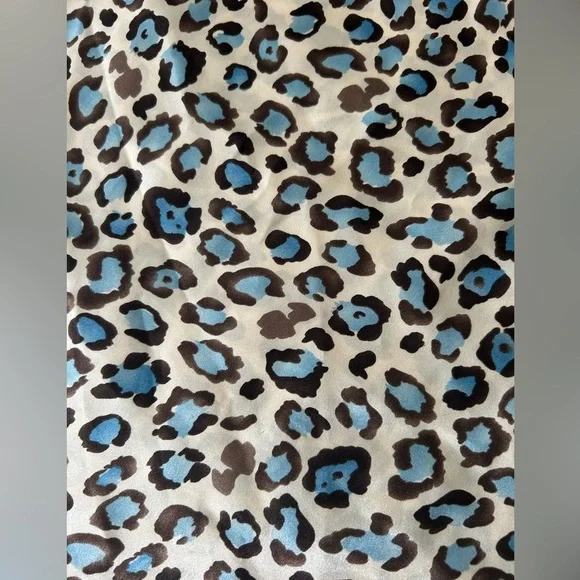 Morgan Taylor Intimates blue and brown cheetah pattern lace top XL - Picture 4 of 7